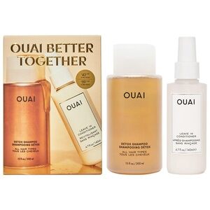 OUAI Better Together Set Detox Shampoo 10 oz + Leave-In Conditioner 4.7 oz NIB